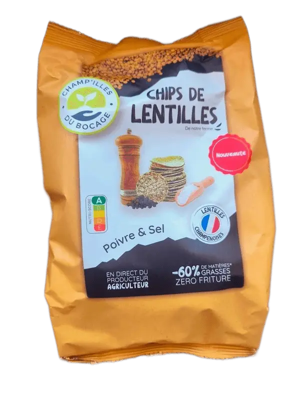 Chips de lentilles Poivre & Sel