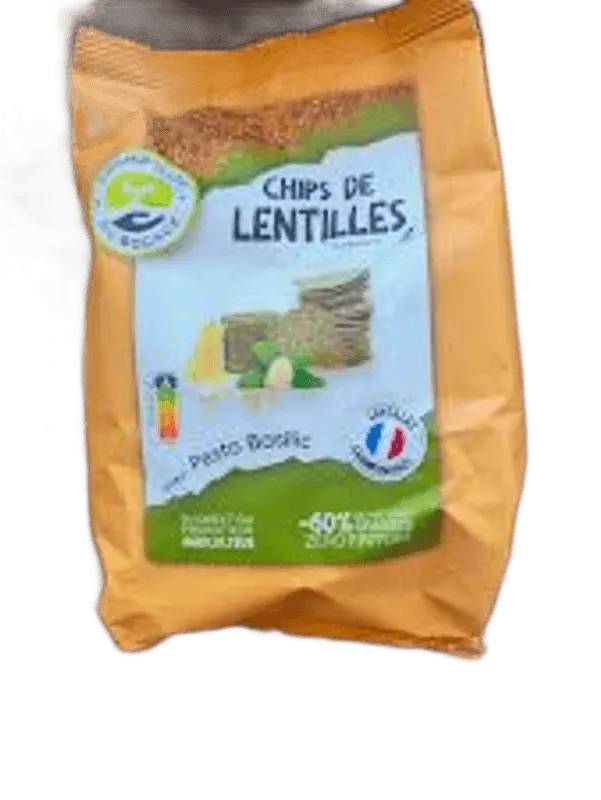 Chips de lentilles Pesto/Basilic