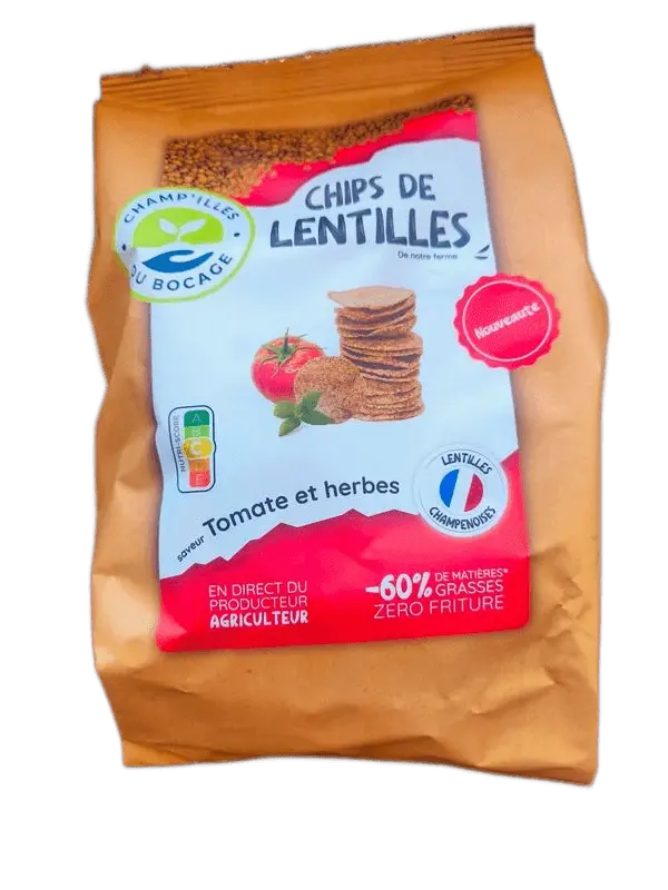 Chips de lentilles Tomate et herbes